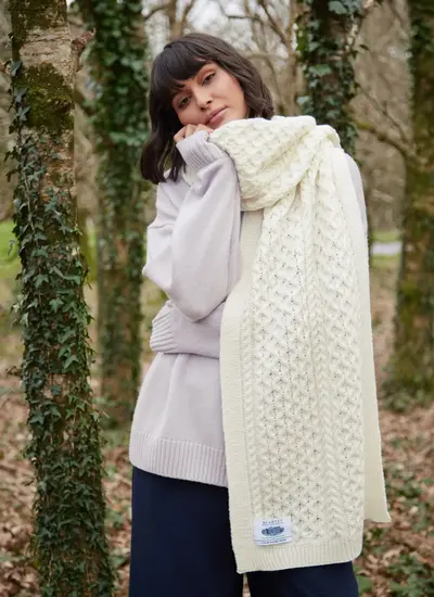 Personalized Aran Blanket Scarf